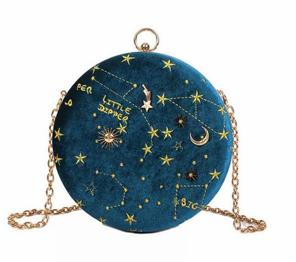 Starry Sky Suede Shoulder Bag