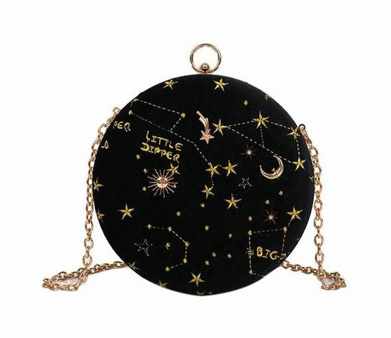 Starry Sky Suede Shoulder Bag