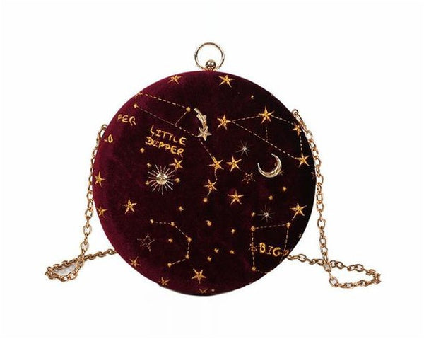 Starry Sky Suede Shoulder Bag