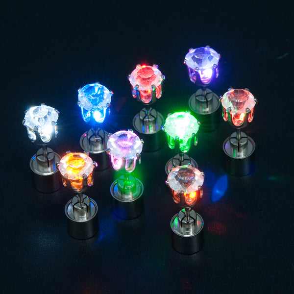 LED Stud Earrings for Festivals, Clubs, and More