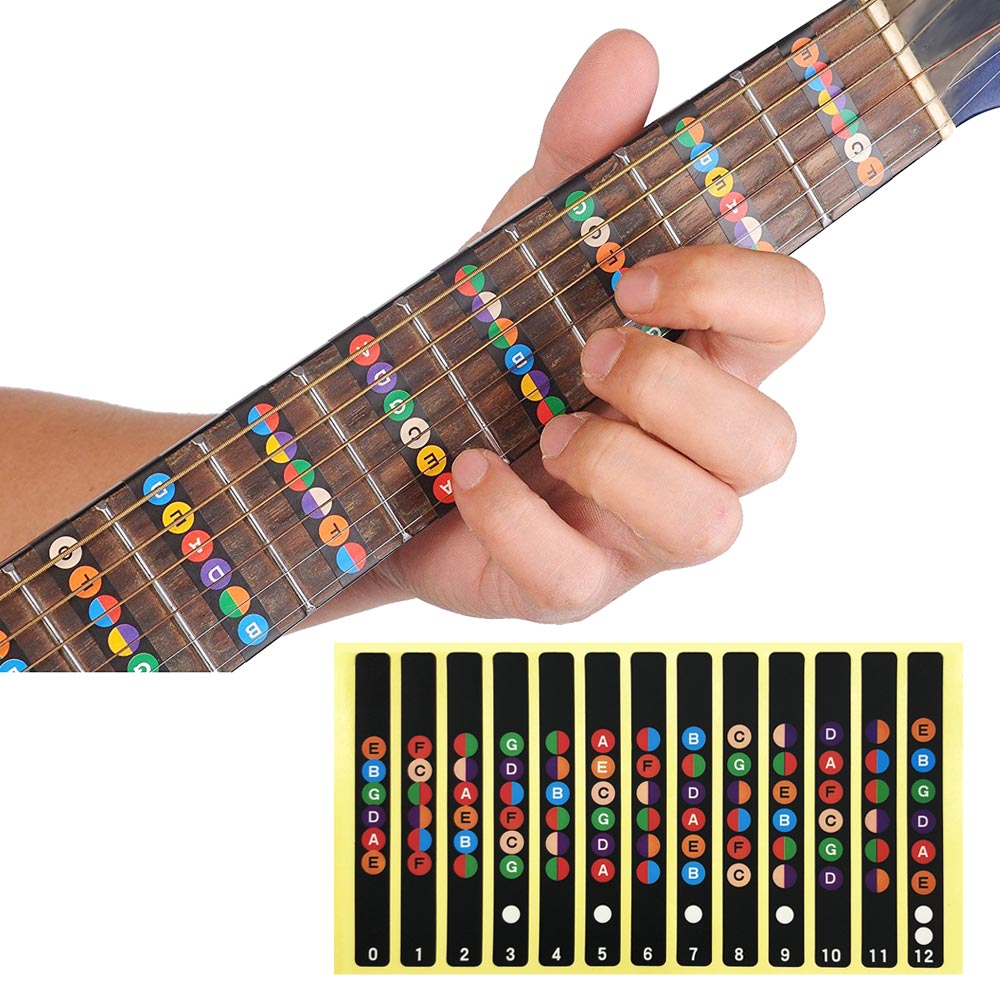 Note-Learning Practice Stickers for Guitar