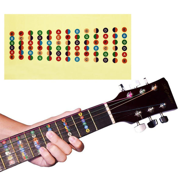 Note-Learning Practice Stickers for Guitar