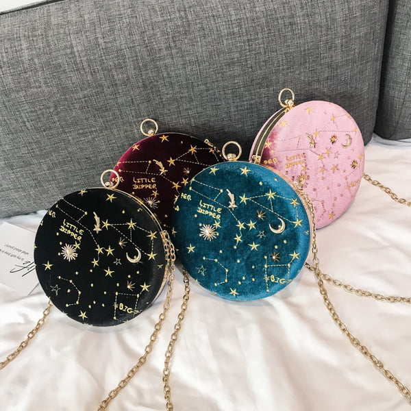 Starry Sky Suede Shoulder Bag