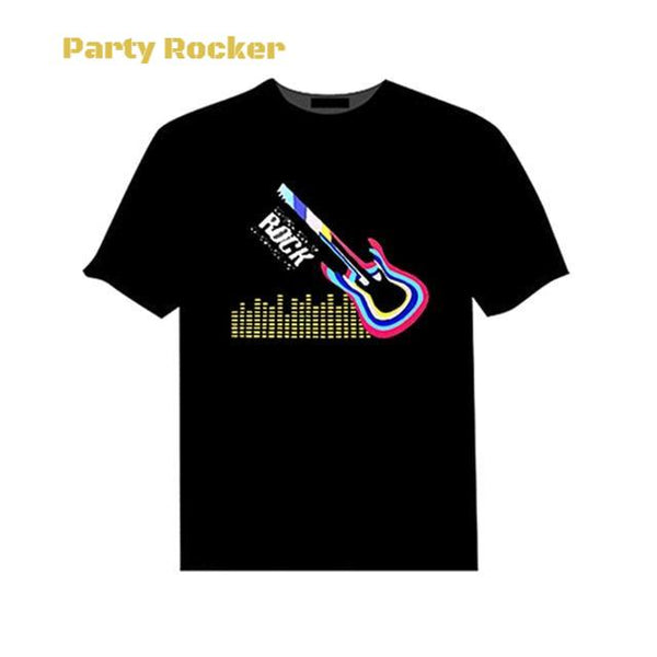 Groove Train Sound-Activated LED T-shirts (11 Different Designs)