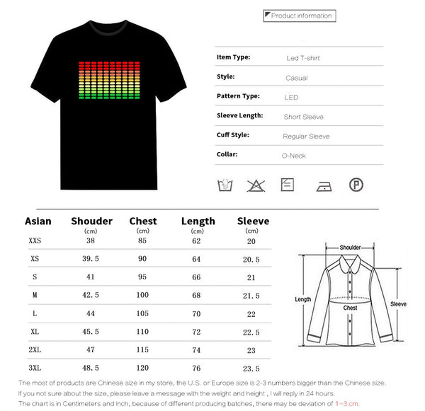 Groove Train Sound-Activated LED T-shirts (11 Different Designs)