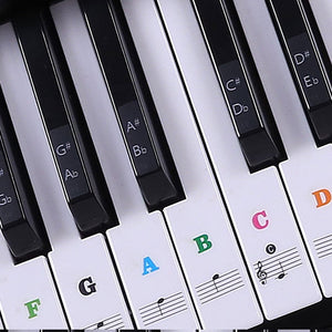 Transparent Piano/Keyboard Note-Learning Stickers