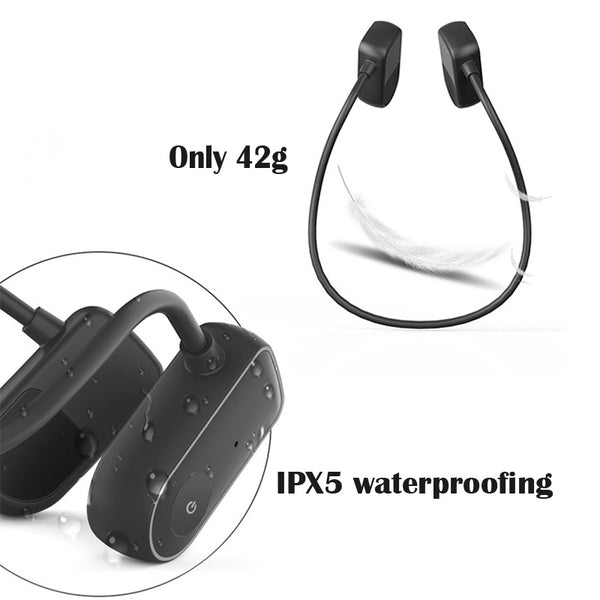 Bone-Conduction Waterproof Bluetooth Headphones