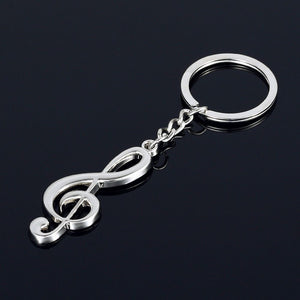 Treble Clef Pendant Key Ring